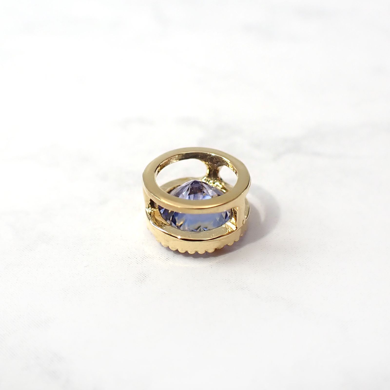 ◇K18 Lumiere（ルミエール）◇タンザナイト | 一粒石ジュエリー 5mm [チャーム/ペンダントトップ※チェーン別売り]