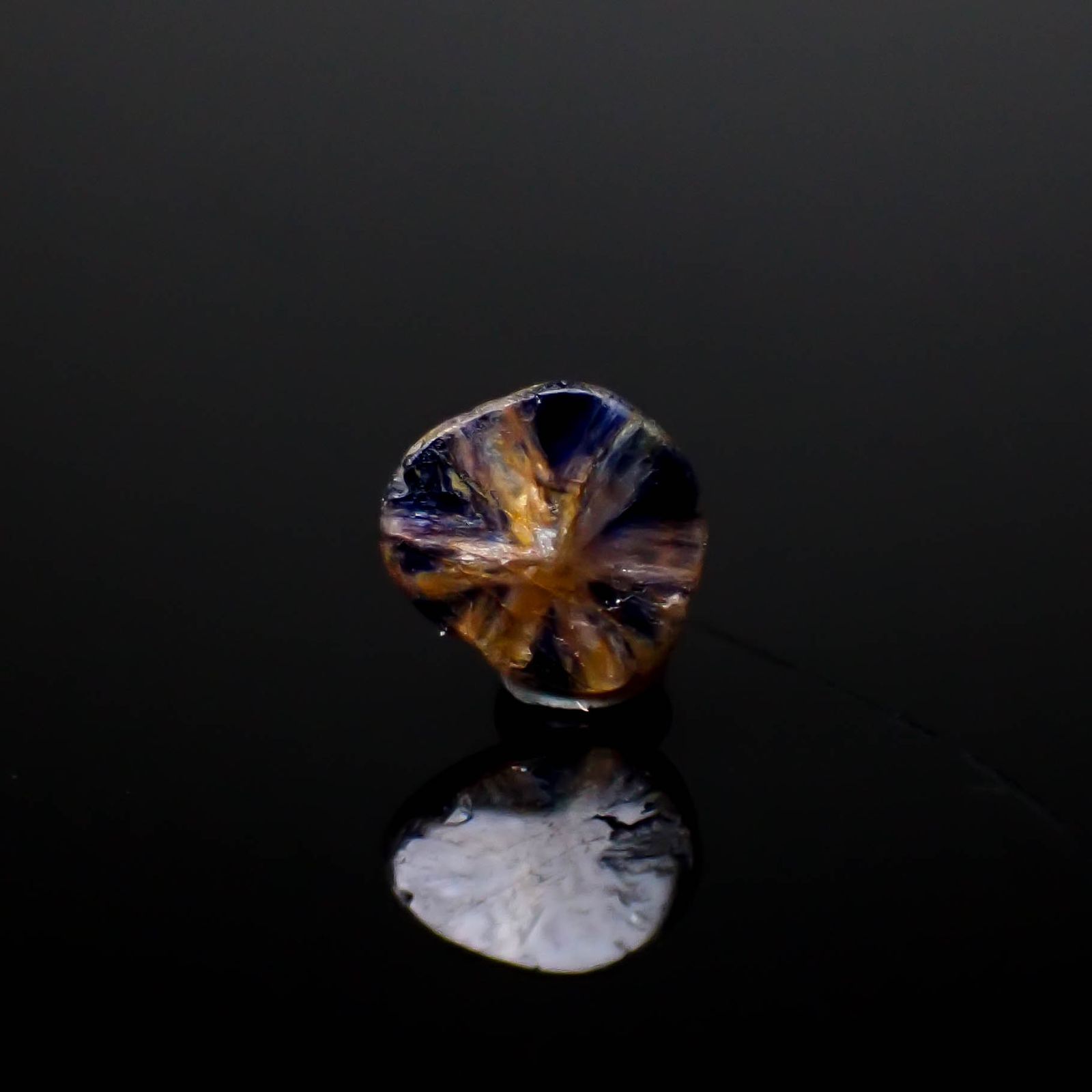 【ギフト】 トラピッチェサファイア 原石スライス磨き 0.49ct ビルマ産 バトルスピリッツ