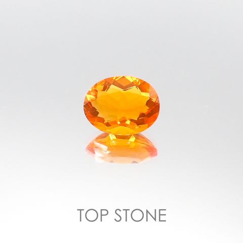 ファイヤーオパール(宝石名ファイヤー・オパール)メキシコ産 1.42ct 識別済[220817298]9.5x7.5mm前後
