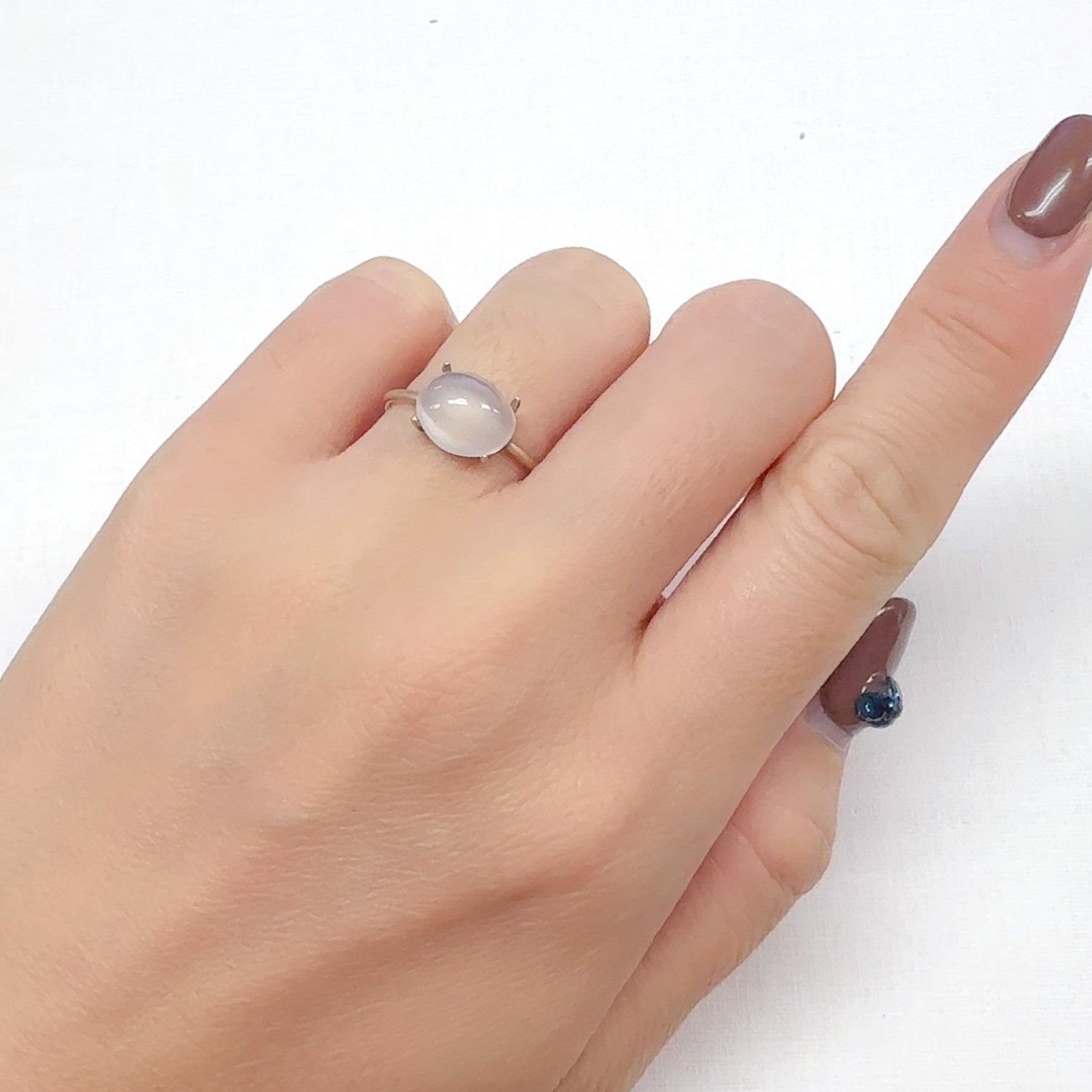 ムーンストーンキャッツアイ インド産 2.90ct[240527756]10x8mm前後