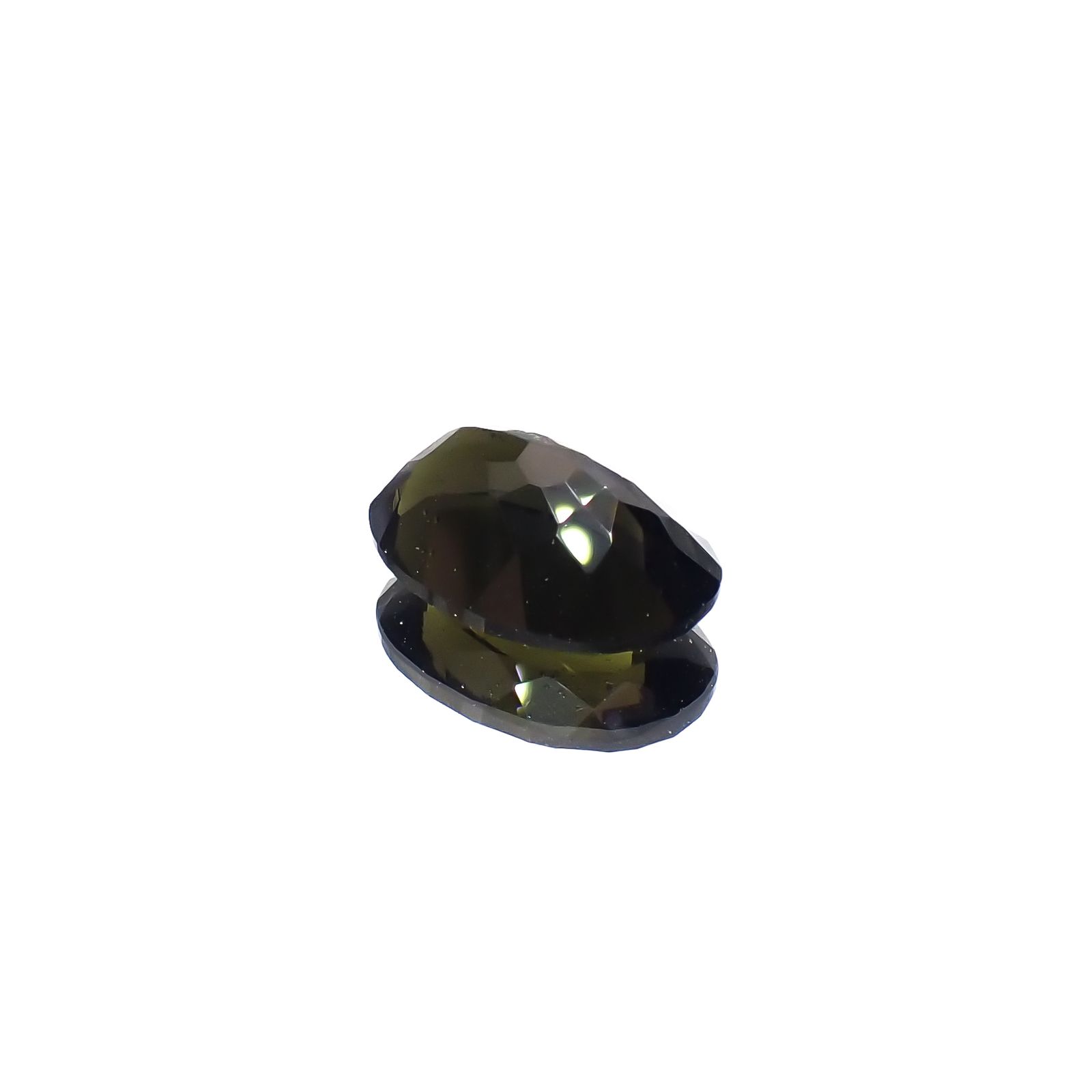 モルダバイト(宝石名モルダバイト)発見地：旧チェコスロバキア 5.08ct 識別済[231224831]14.1x9.9mm前後