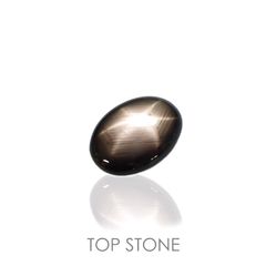 ブラックスターサファイア(宝石名ブラック・スターサファイア) タイ産 3.86ct 識別済[210912919]12.1×8.7mm前後