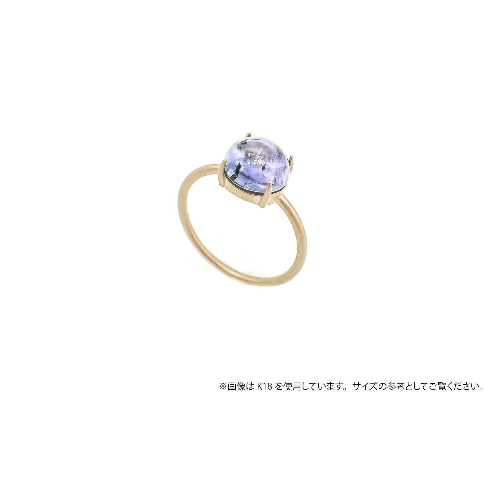 Pt900リング用空枠 ラウンドカボション爪留め 8mm用 つや消し [210913408]