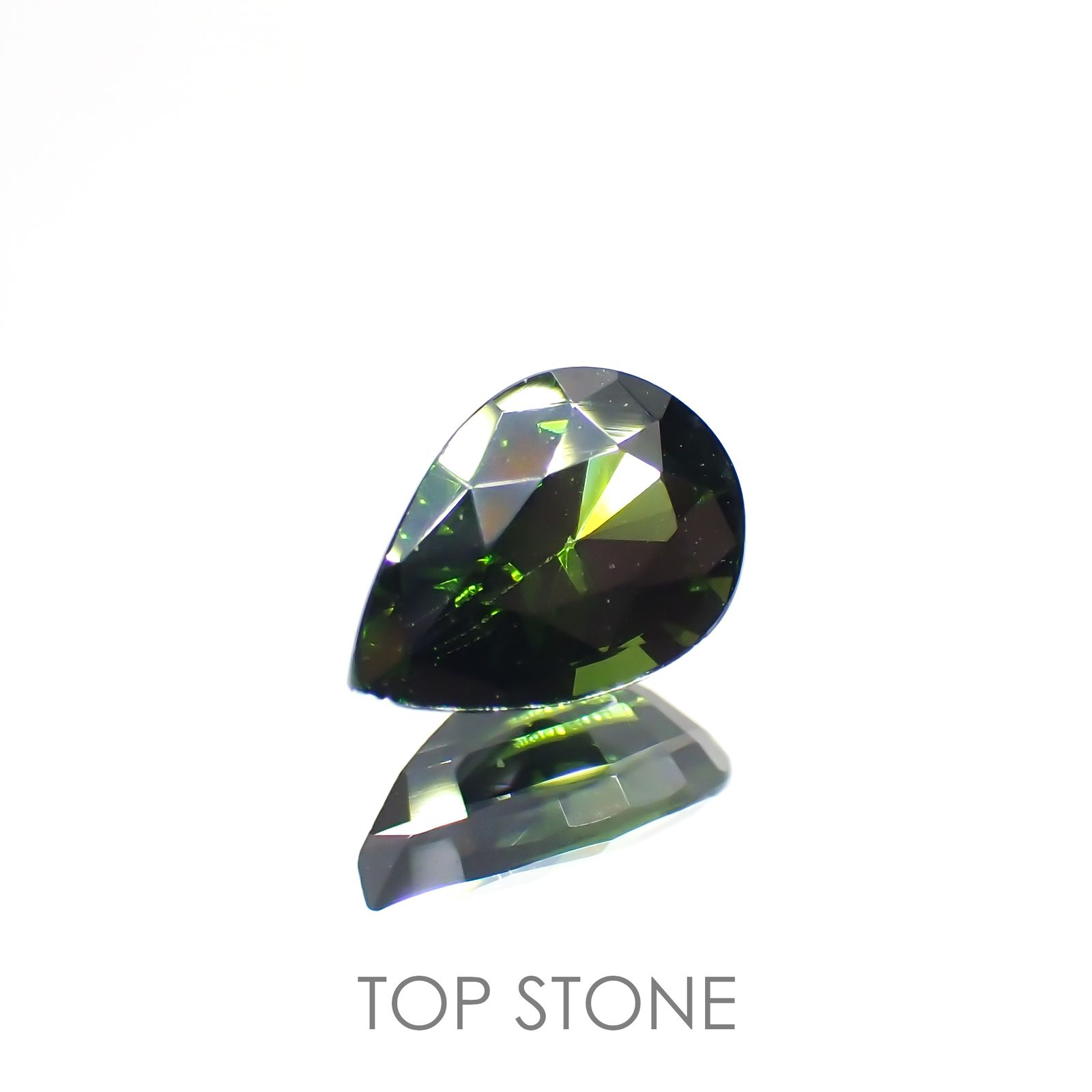 グリーンジルコン(宝石名ジルコン) スリランカ・カンボジア産 1.16ct 識別済[20128607]7.7×5.4mm前後