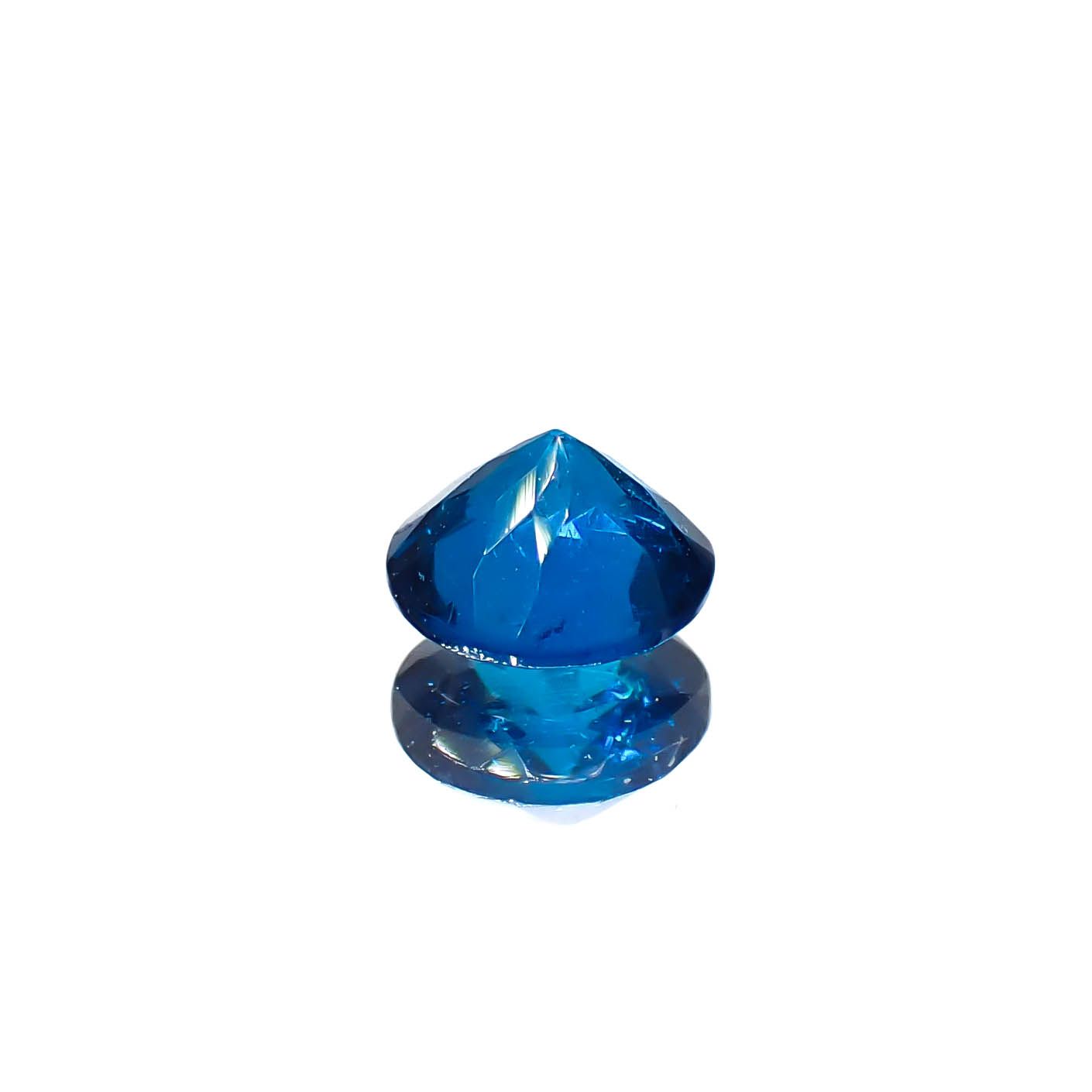 ディープブルーアパタイト マダガスカル産 0.41ct[240828632]4.8x4.7mm前後