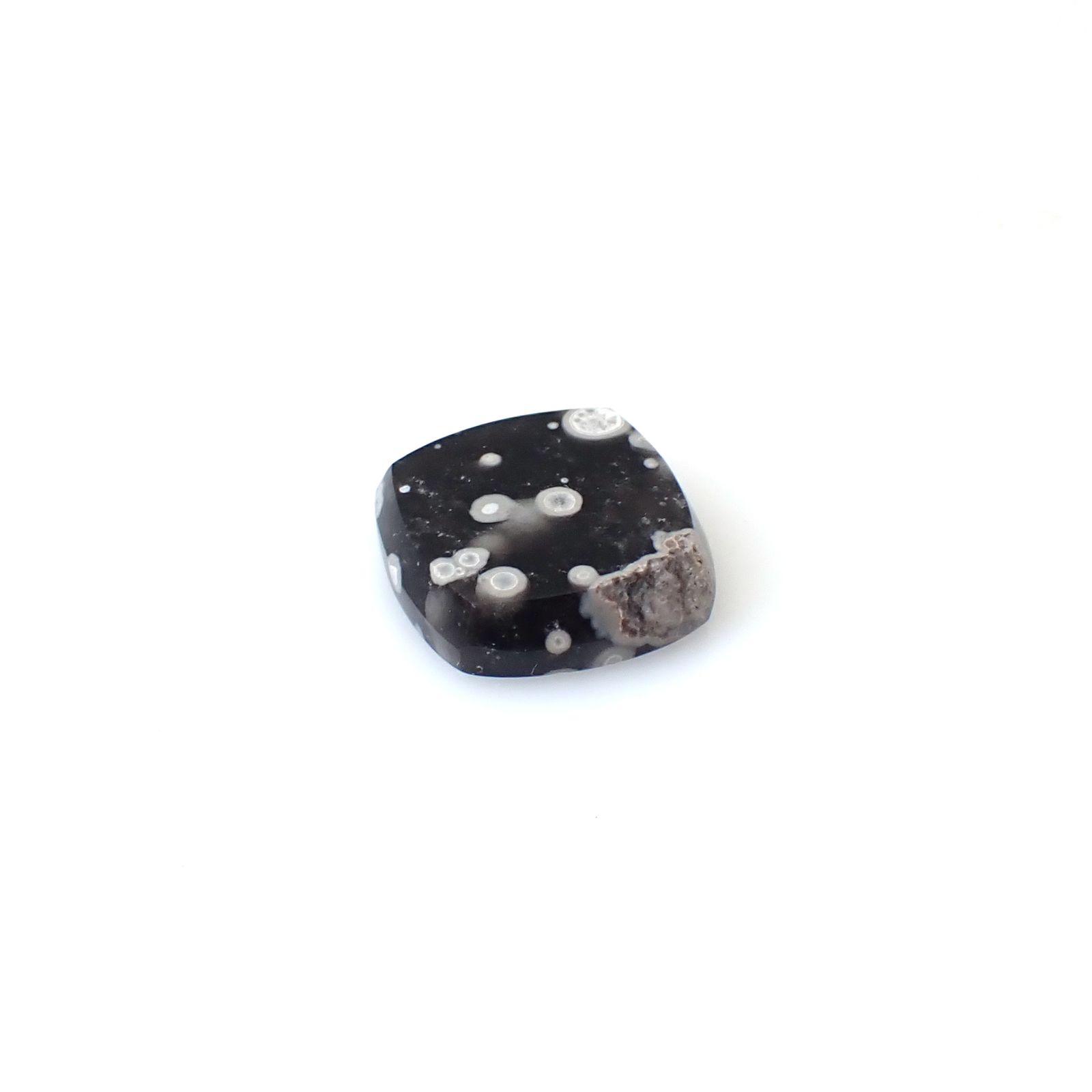 コスミックオブシディアン イタリア産 6.32ct [250730665]13.1x13.1mm前後