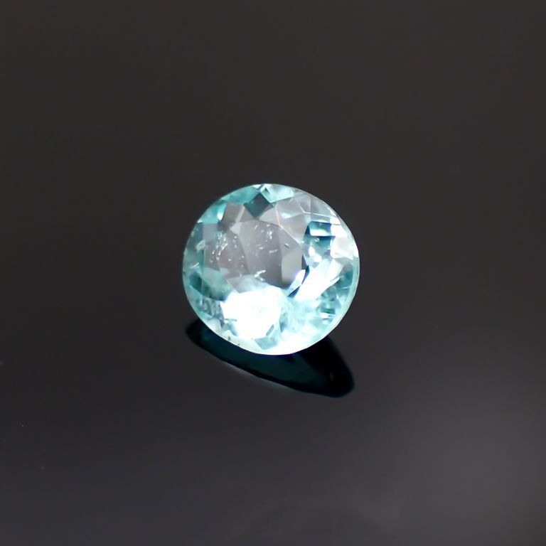 パライバトルマリン(宝石名トルマリン/別名パライバ・トルマリン)ブラジル・パライバ州バターリャ鉱山産 0.27ct 識別済[221018802]4.7x4.1mm前後