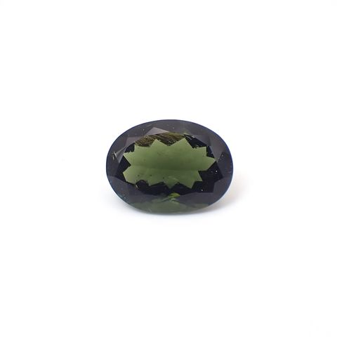 モルダバイト(宝石名モルダバイト)発見地：旧チェコスロバキア 識別済 14.46ct / 20x14.8mm前後 [260331943]