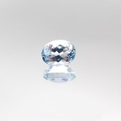 <ランダムセレクト1個販売> アクアマリン オーバルカット ブラジル産 0.85ct前後[20095574-PAC]6.3×5.5mm前後