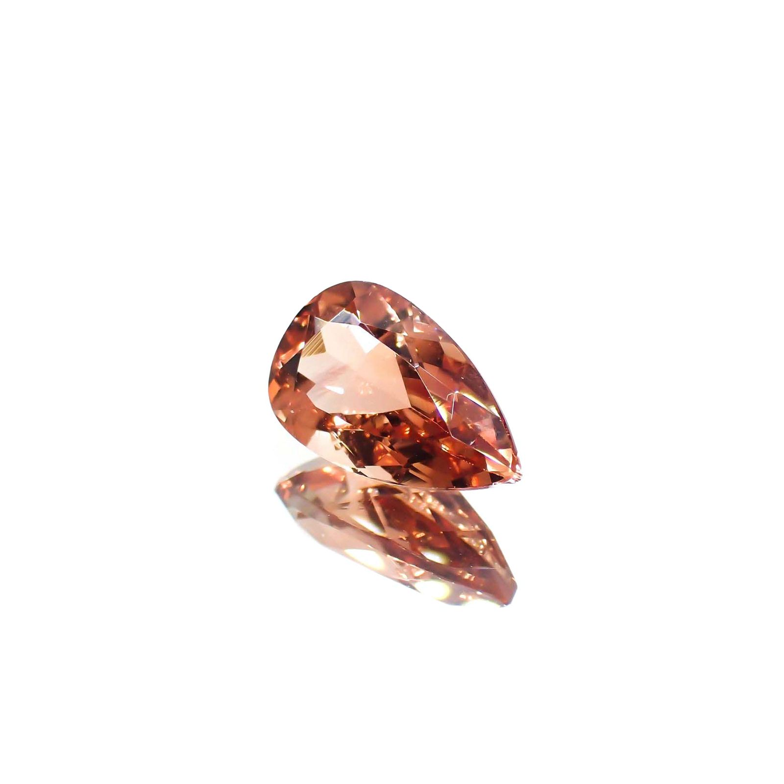 オレゴンサンストーン(宝石名ラブラドライト)アメリカ・オレゴン州産 識別済 1.54ct / 10.5x6.2mm前後 [230722701]