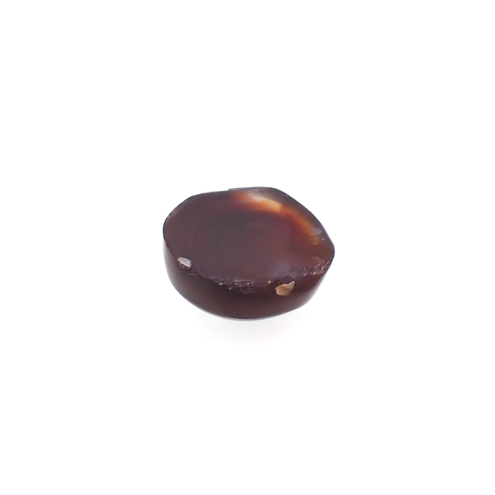 ◇フリーフォーム◇ファイヤーアゲート メキシコ産 4.44ct[220917773]10.9x10.6mm前後