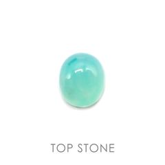 アクアプレーズ(宝石名ブルー グリーン・カルセドニー) 南アフリカ産 4.08ct 識別済[20095874]10.8×9mm前後