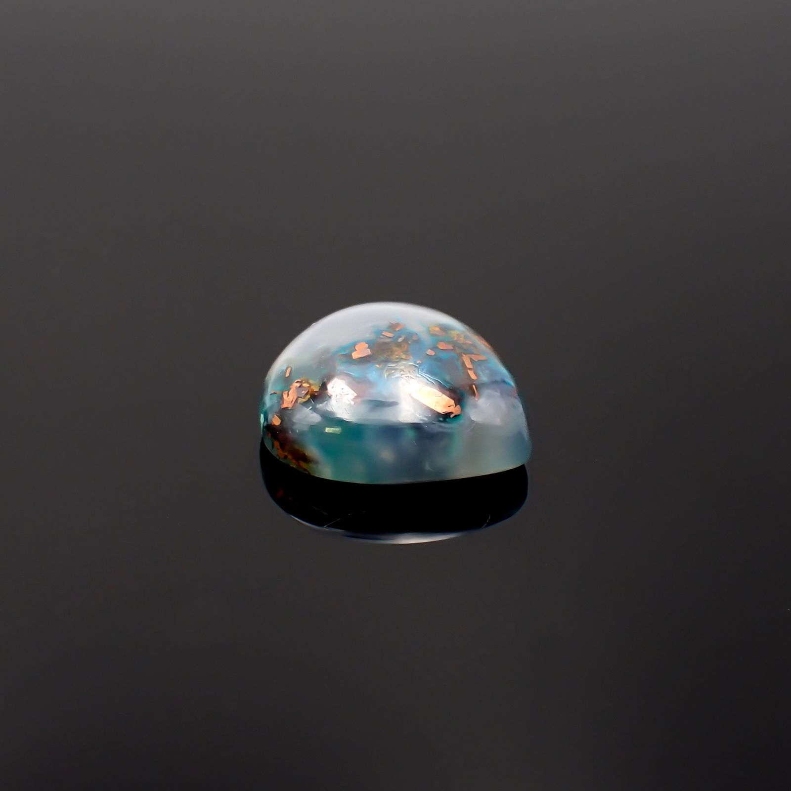 コッパークリソコラインカルセドニー インドネシア産 25.53ct[230722635]21.2x20.5mm前後