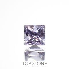 ◇プリンセスカット◇アイスラベンダーサファイア(宝石名サファイア)東アフリカ産 0.18ct 識別済[220817375]2.9x2.9mm前後