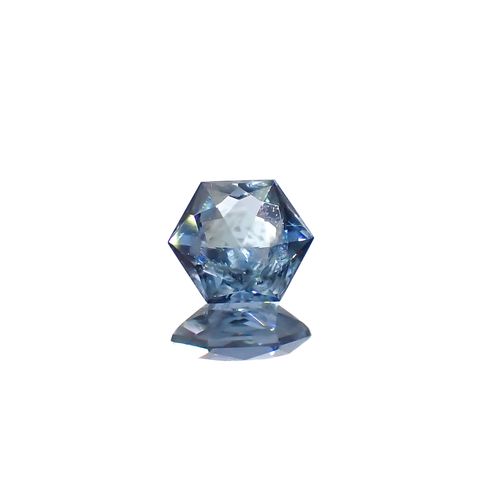 ◇ヘキサゴンカット◇アベンチュリンアクアマリン ブラジル・ミナスジェライス州産 0.31ct[240226007]4.2x4.2mm前後