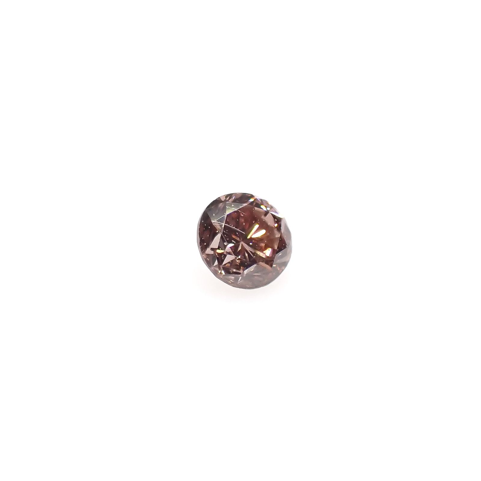 ピンクダイヤモンド(宝石名ダイアモンド VS-2/FANCY BROWN ORANGY PINK) 0.091ct ソ付(CGL)[240427046]2.68x2.75mm前後