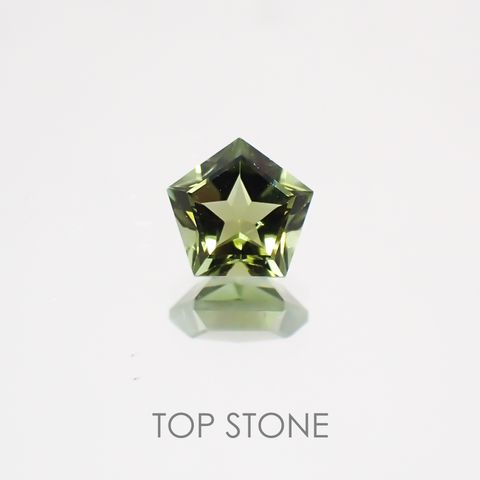 ◇ペンタゴンカット◇グリーントルマリンSA(宝石名グリーン・トルマリン) ブラジル/アフリカ産 0.46ct 識別済[21029148]5×5mm前後