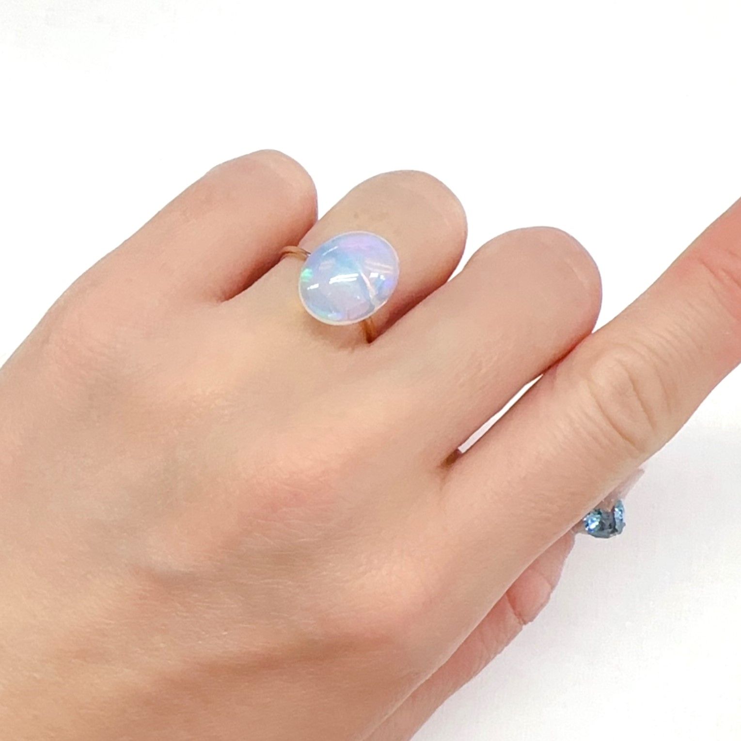 ハニカムオパール エチオピア産 3.41ct[240427148]13.9x10.9mm前後