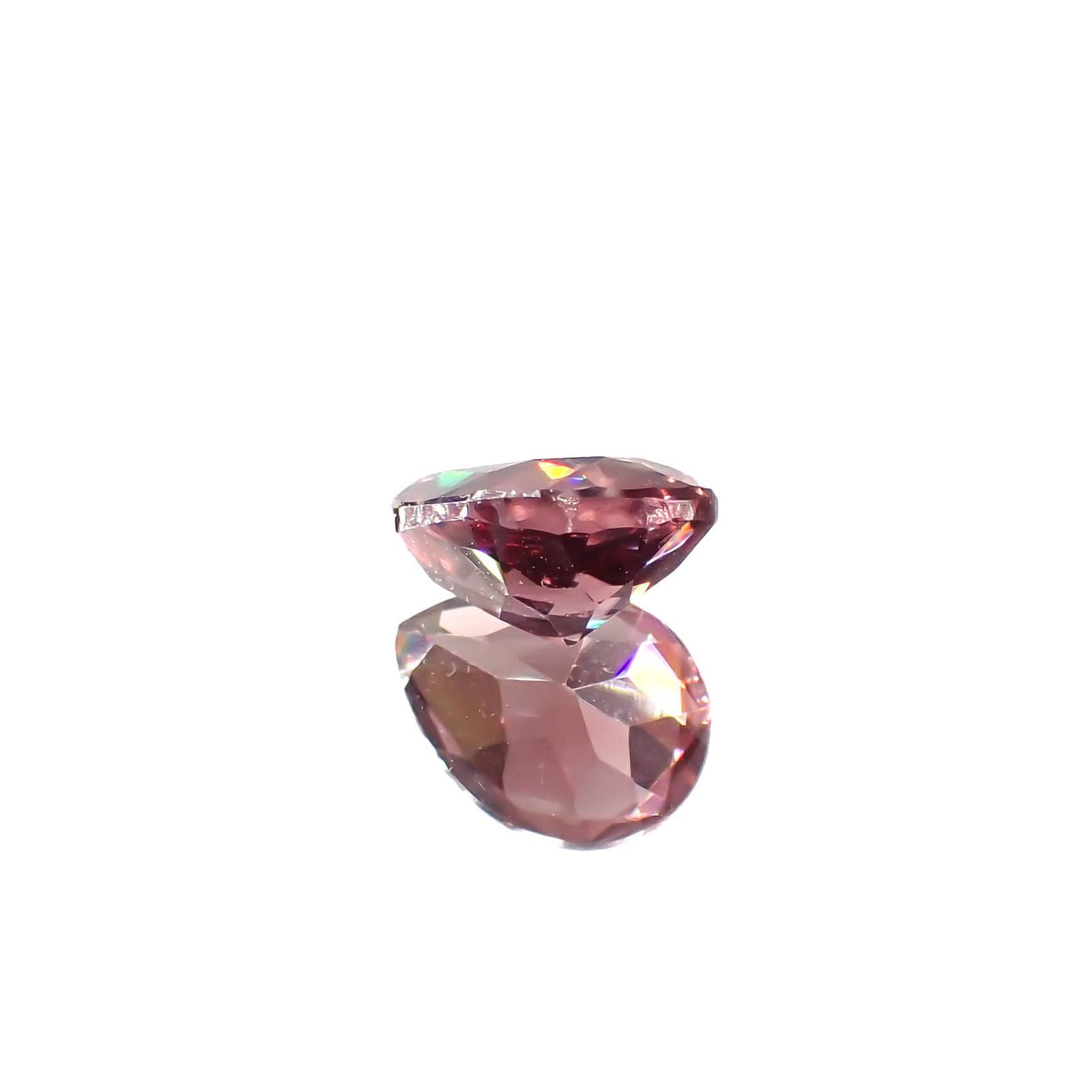 ピンクジルコン(宝石名ジルコン)スリランカ/カンボジア産 1.83ct 識別済[230320994]7.8x6mm前後