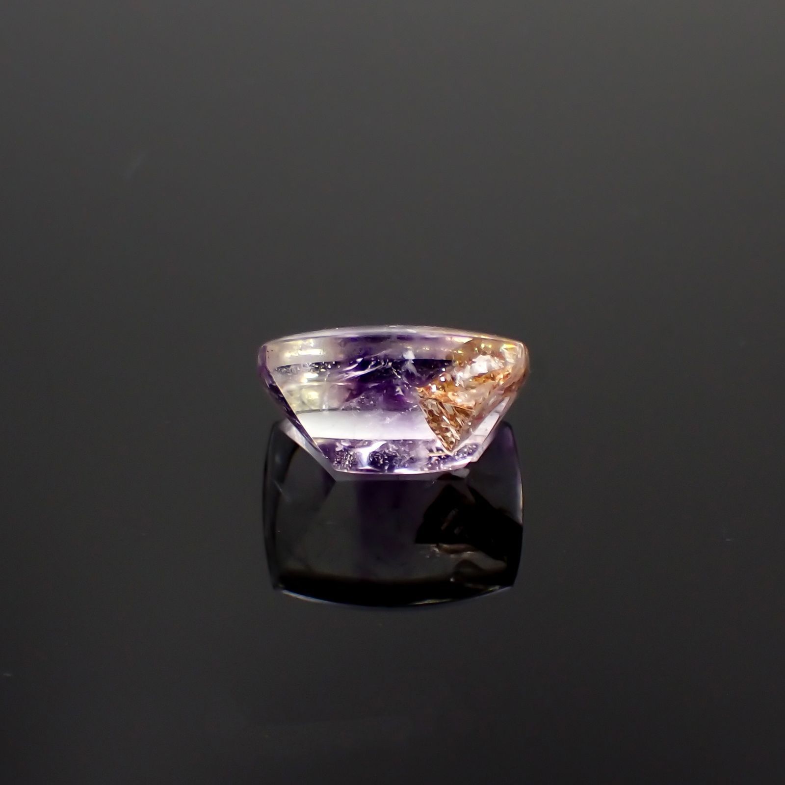 アメジストエレスチャル ブラジル産 14.89ct[230119785]17.2x13.9mm前後