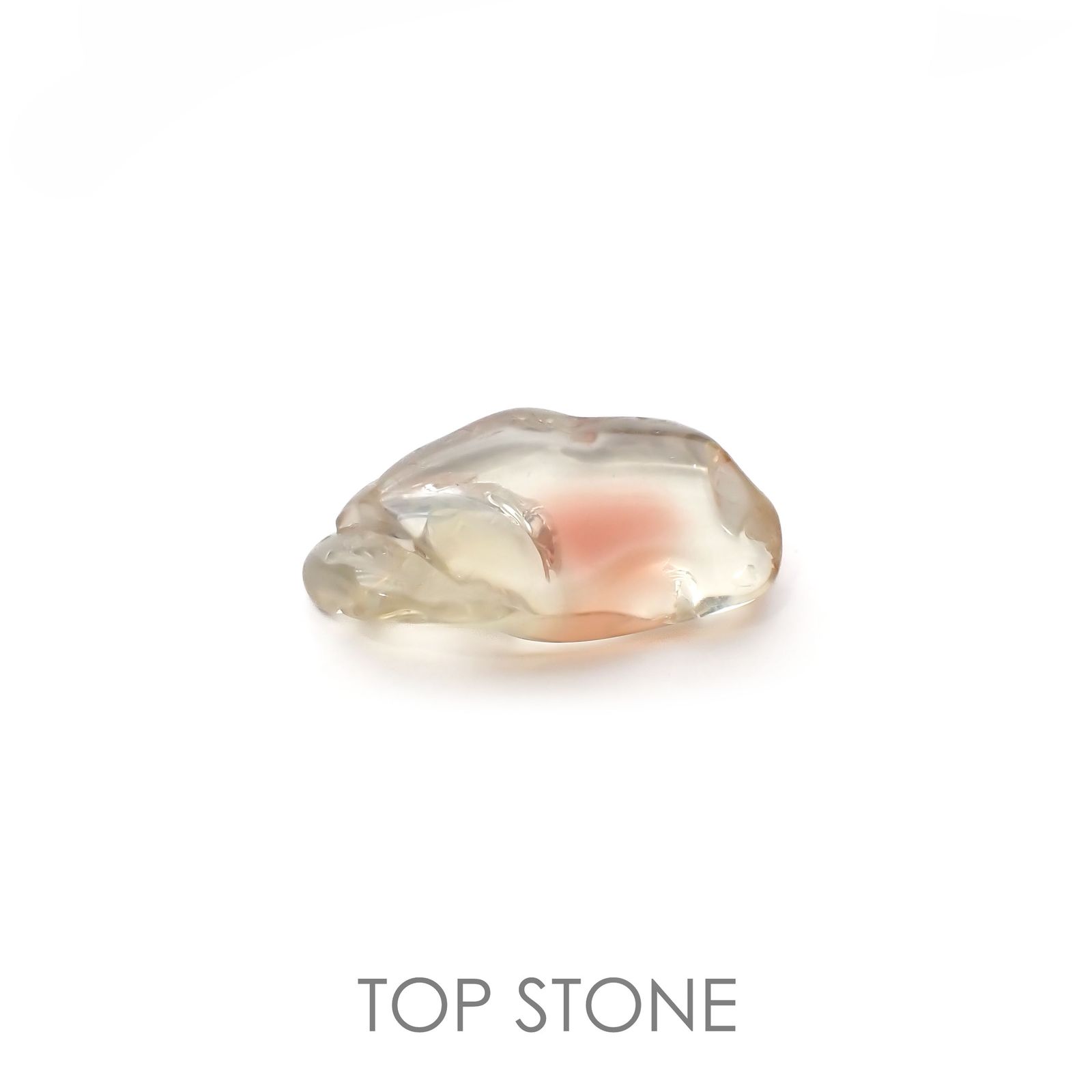 オレゴンサンストーン 原石スライス磨き アメリカ・オレゴン州産 4.77ct[220918000]17.9x9.1mm前後