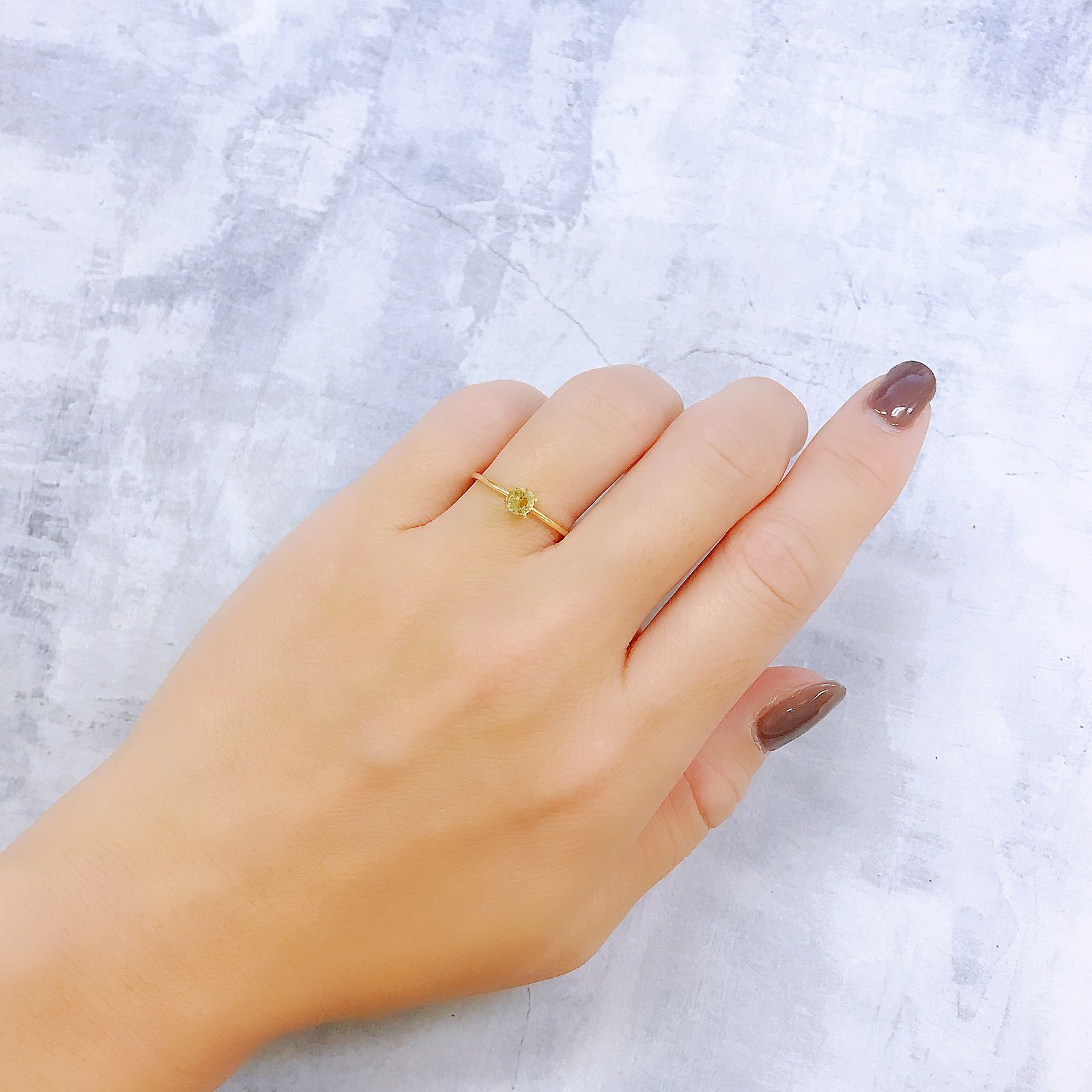 イエローダンビュライト(宝石名イエロー・ダンブライト)タンザニア産 0.25ct 識別済[220918007]4.1x4.1mm前後