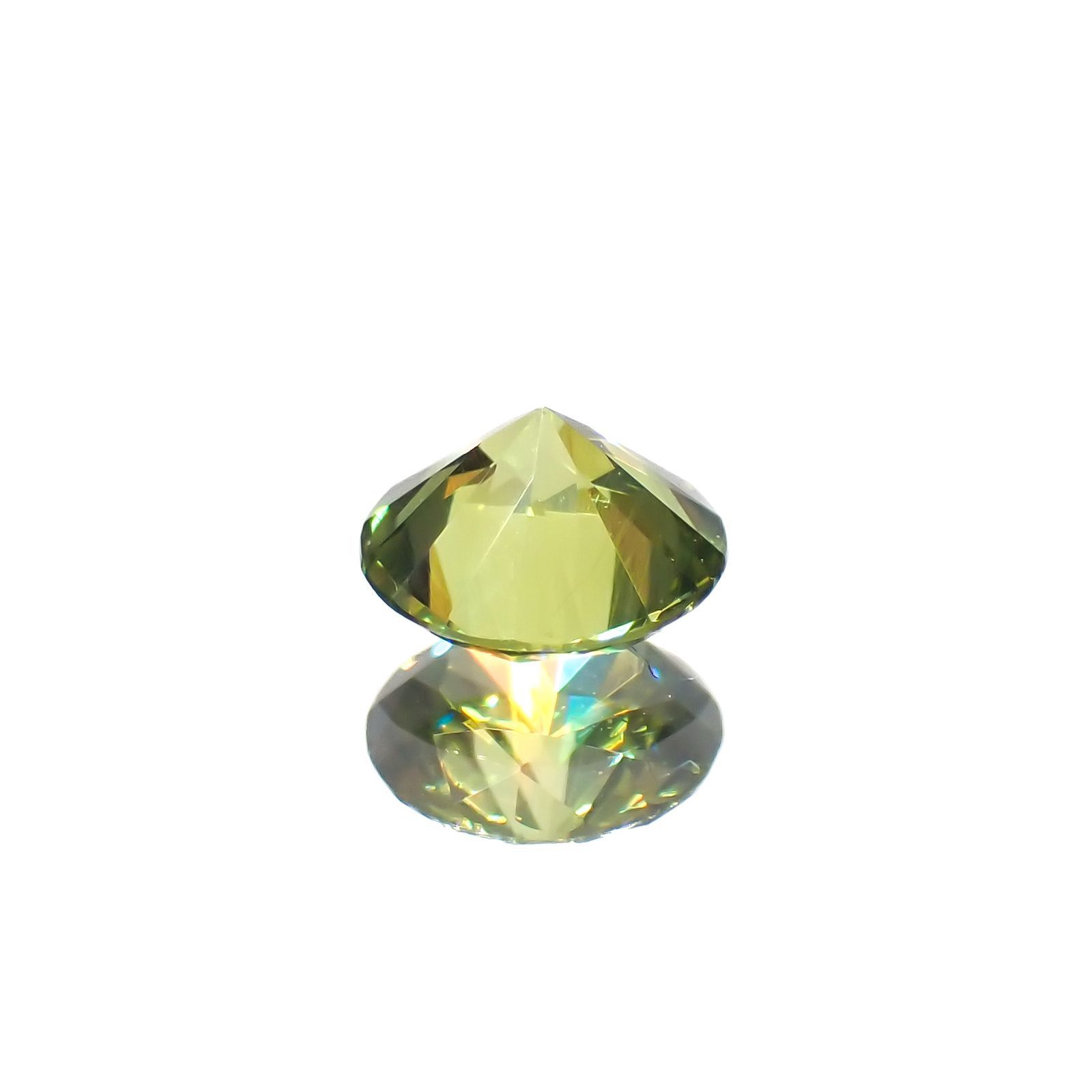 デマントイドガーネット(宝石名デマントイド・ガーネット)ロシア産 0.26ct 識別済[221219464]3.9x3.9mm前後