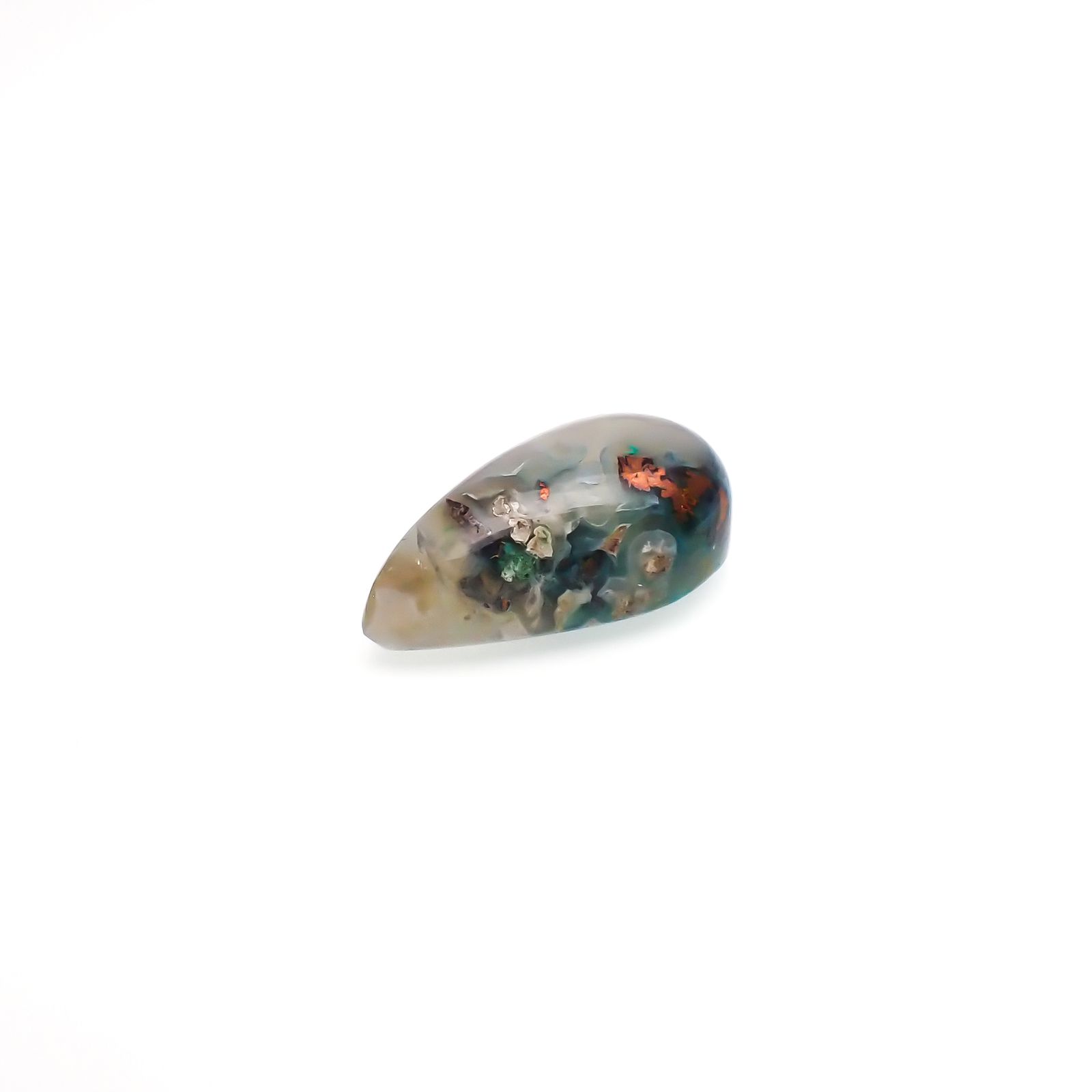 コッパークリソコラインカルセドニー インドネシア産 10.50ct[230722639]19.1x10mm前後