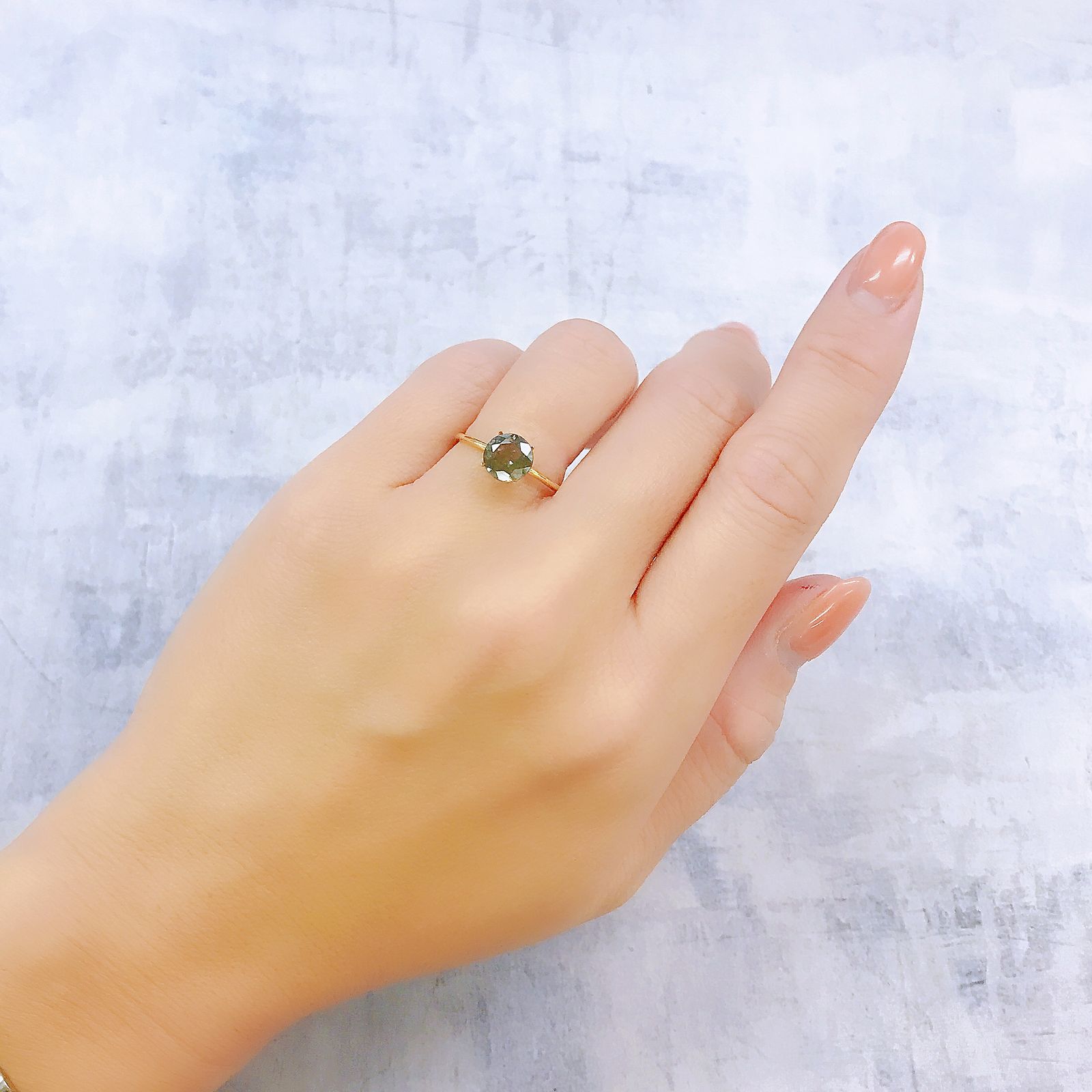 アベンチュリンアクアマリン ナイジェリア産 1.18ct[220917712]7x6.9mm前後