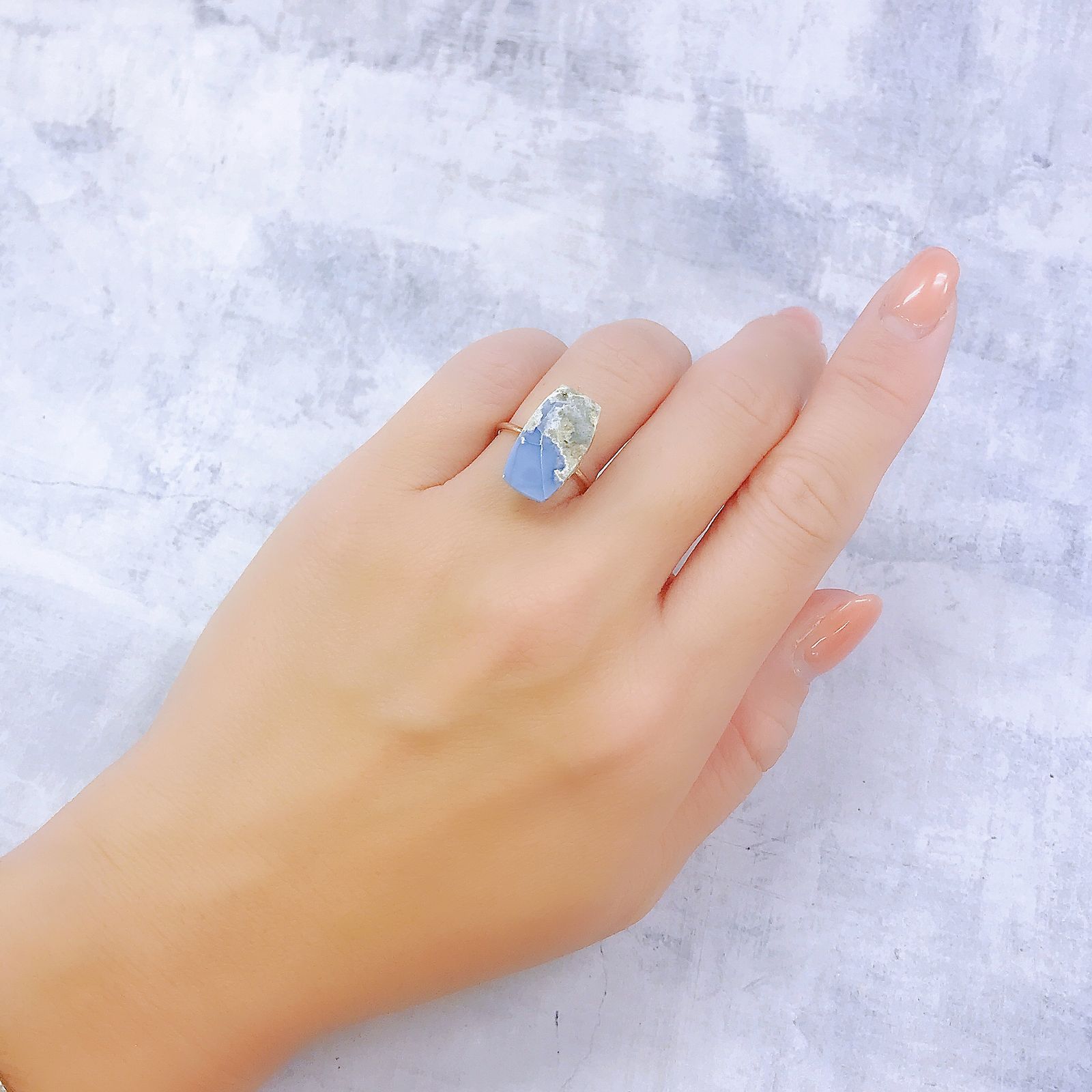 マトリックスブルーオパール アメリカ・オレゴン州産 5.38ct[220917800]17.1x9.6mm前後