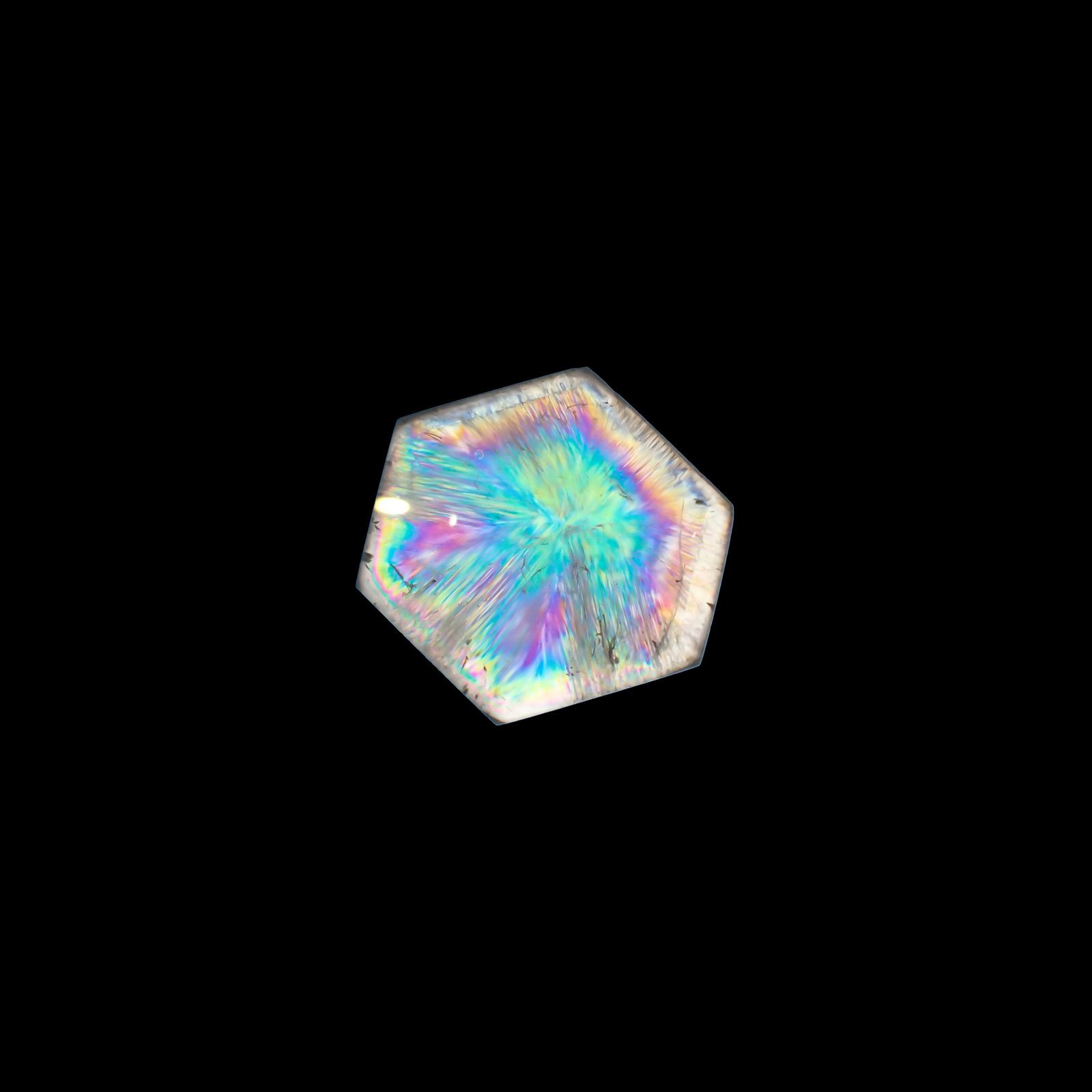トラピッチェクォーツ 偏光板2枚付き コロンビア・ボヤカ産 30.33ct[230321106]25x22.8mm前後