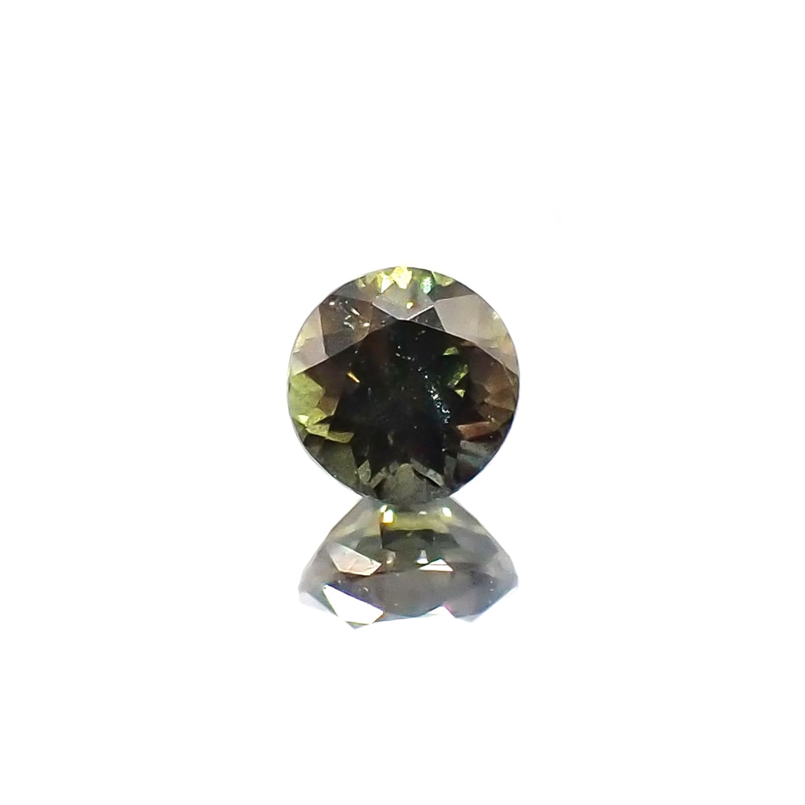 ゴールドシーンサファイア(宝石名シーン・サファイア)ケニア産 識別済 0.36ct / 3.9x3.9mm前後 [231023799]