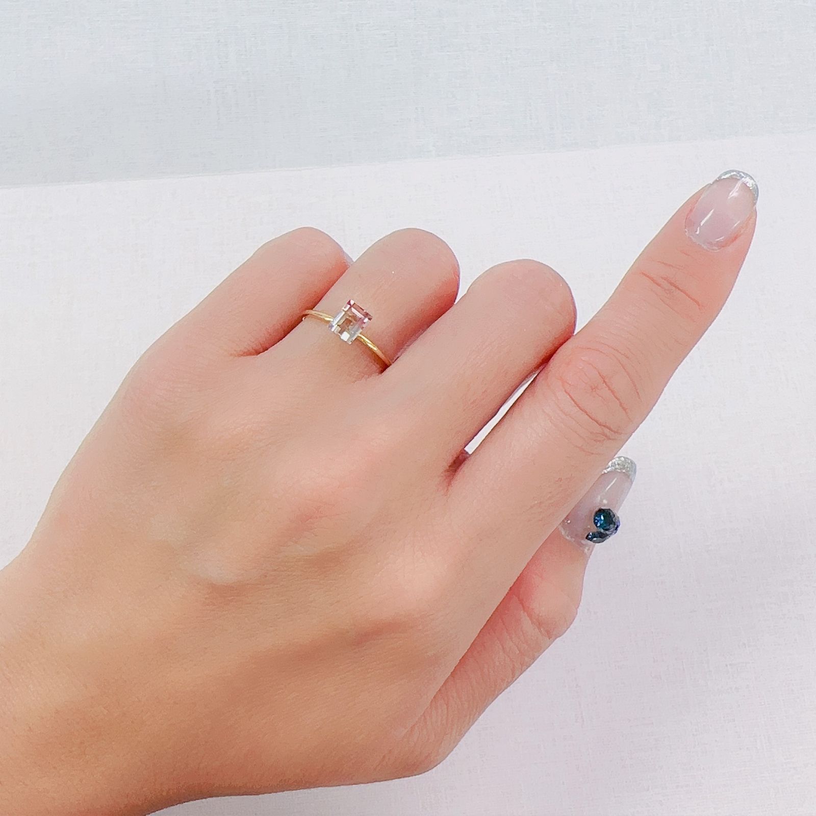 バイカラートルマリン(宝石名バイカラー・トルマリン)ブラジル産 0.86ct 識別済[230622374]5.9x4.6mm前後