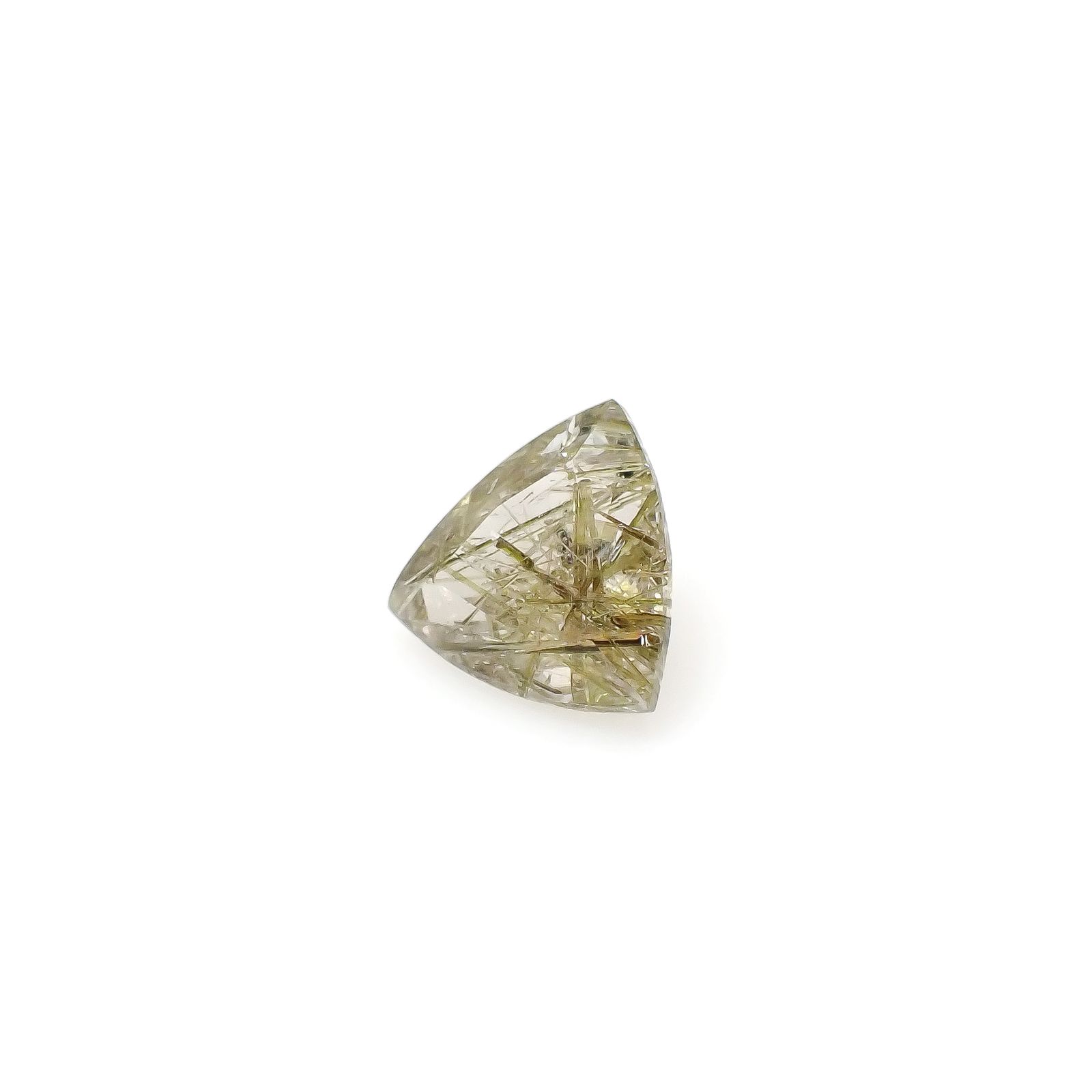 エピドートインクォーツ ブラジル産 3.18ct [240427296]10.2x10.1mm前後
