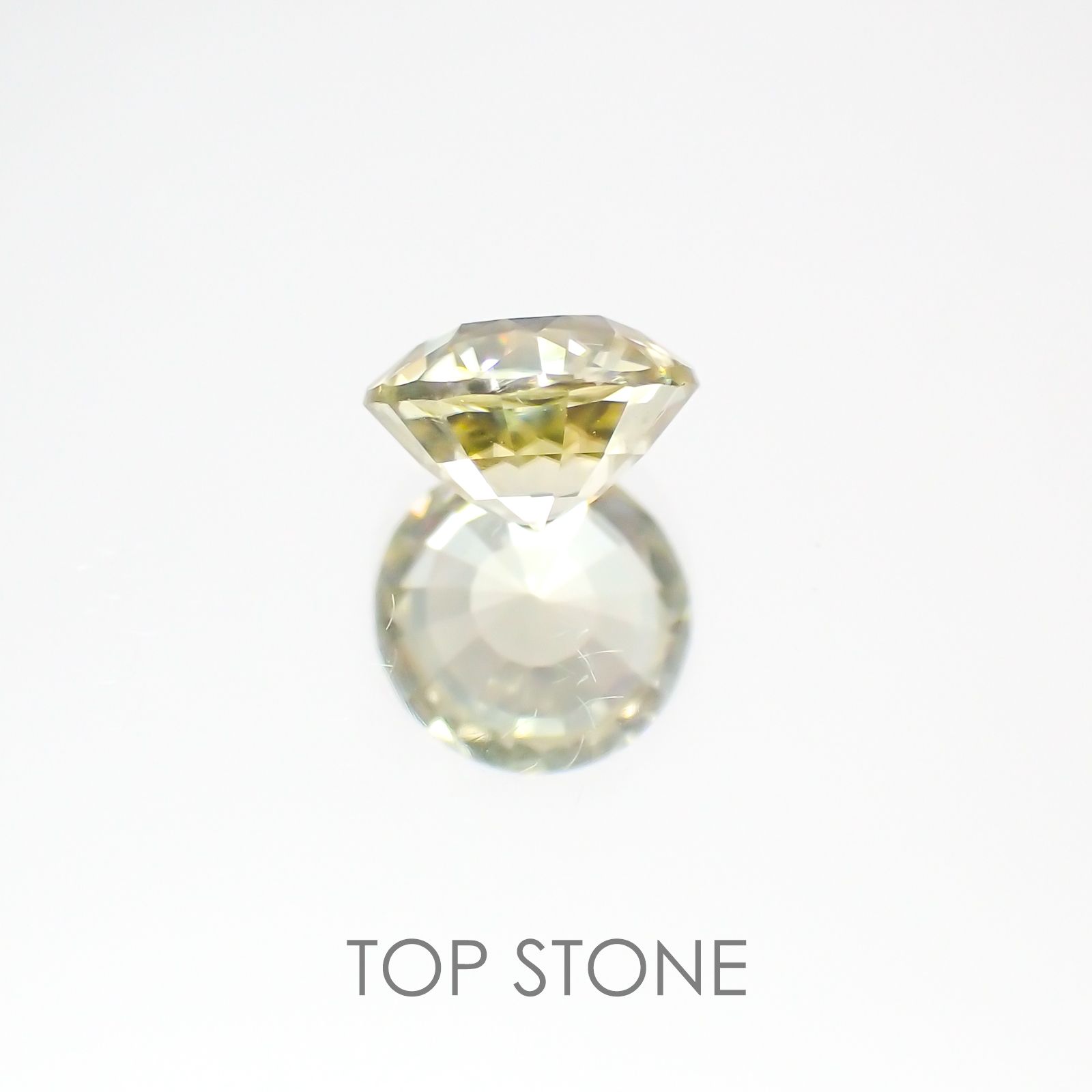 グリーンジルコン スリランカ,カンボジア産 ルース 1.39ct[20208055]6.2×6.2mm前後