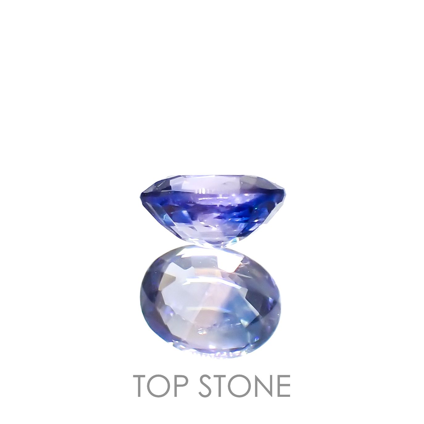 バイカラーサファイア(宝石名サファイア)マダガスカル/タンザニア産 0.28ct 識別済[230320906]4.1x3.4mm前後