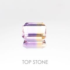 アメトリン(宝石名バイカラー・クォーツ/別名アメトリン) ボリビア産 2.23ct 識別済[20106893]7.9×7mm前後