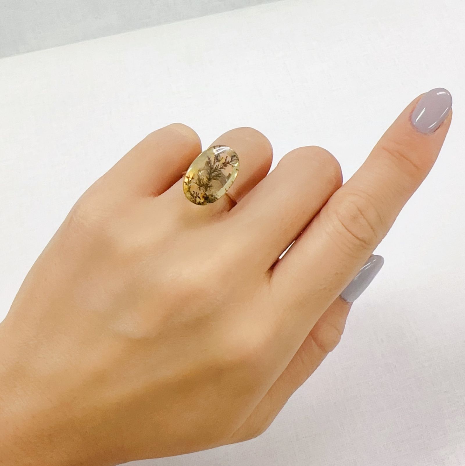 デンドリチッククォーツ ブラジル産 6.58ct[230823242]17.7x11.6mm前後