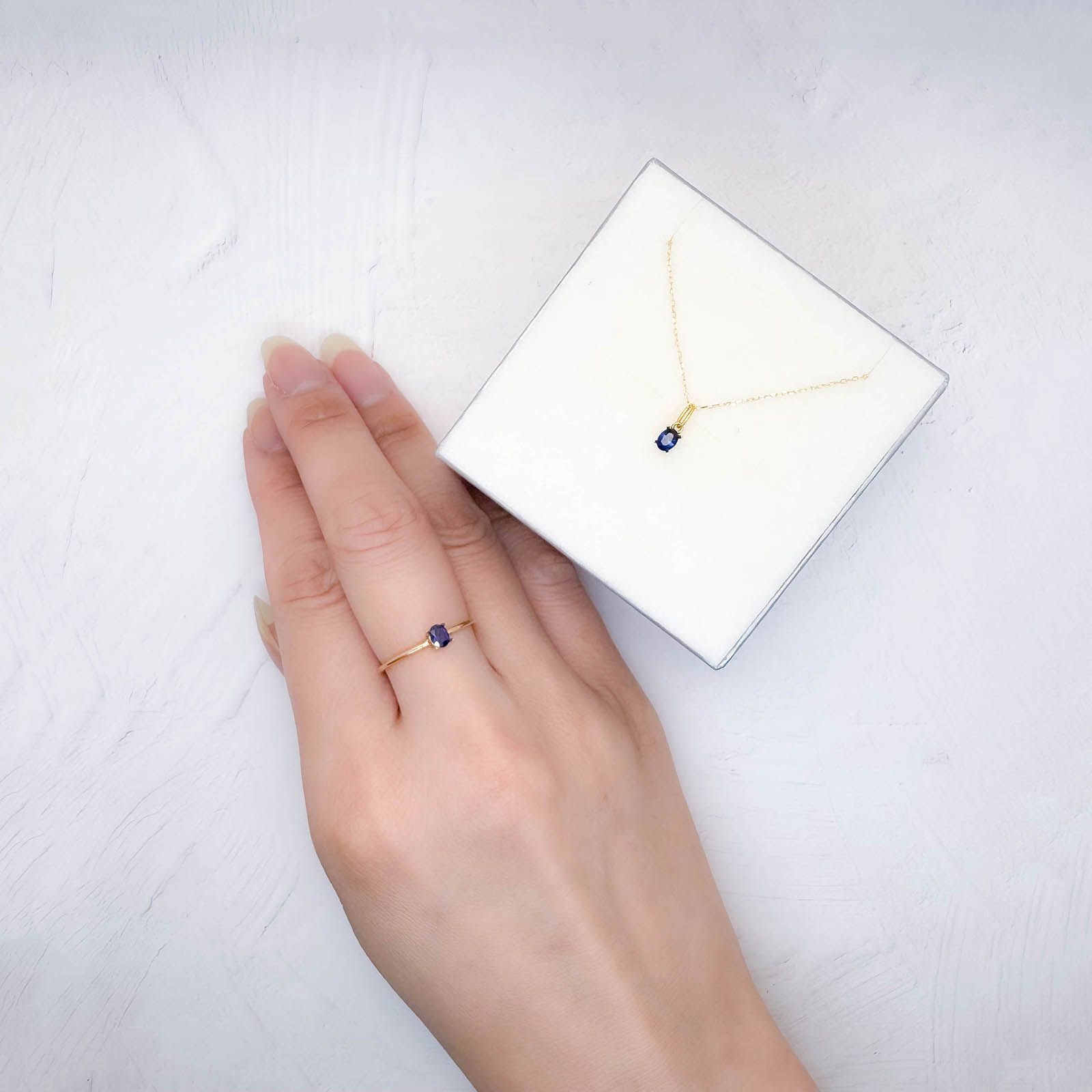 ◇ペアセット◇サファイア スリランカ/マダガスカル産 0.38ct(2pcs合計) [250830994]4x3mm前後