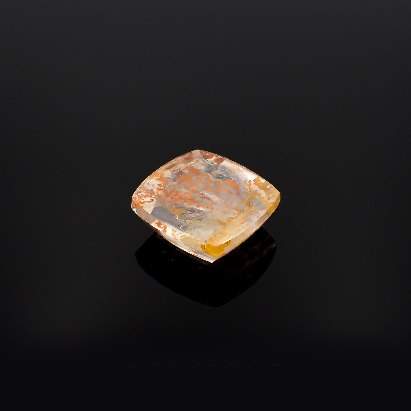 レッドデンドリチッククォーツ ブラジル産 17.39ct[230321119]17.4x16.6mm前後