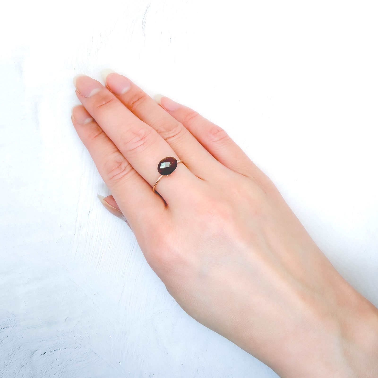 ◇リバーシブル・チェッカーカット◇レインボーガーネット 日本・奈良県産 2.11ct / 9.1x6.9mm前後 [260432083]