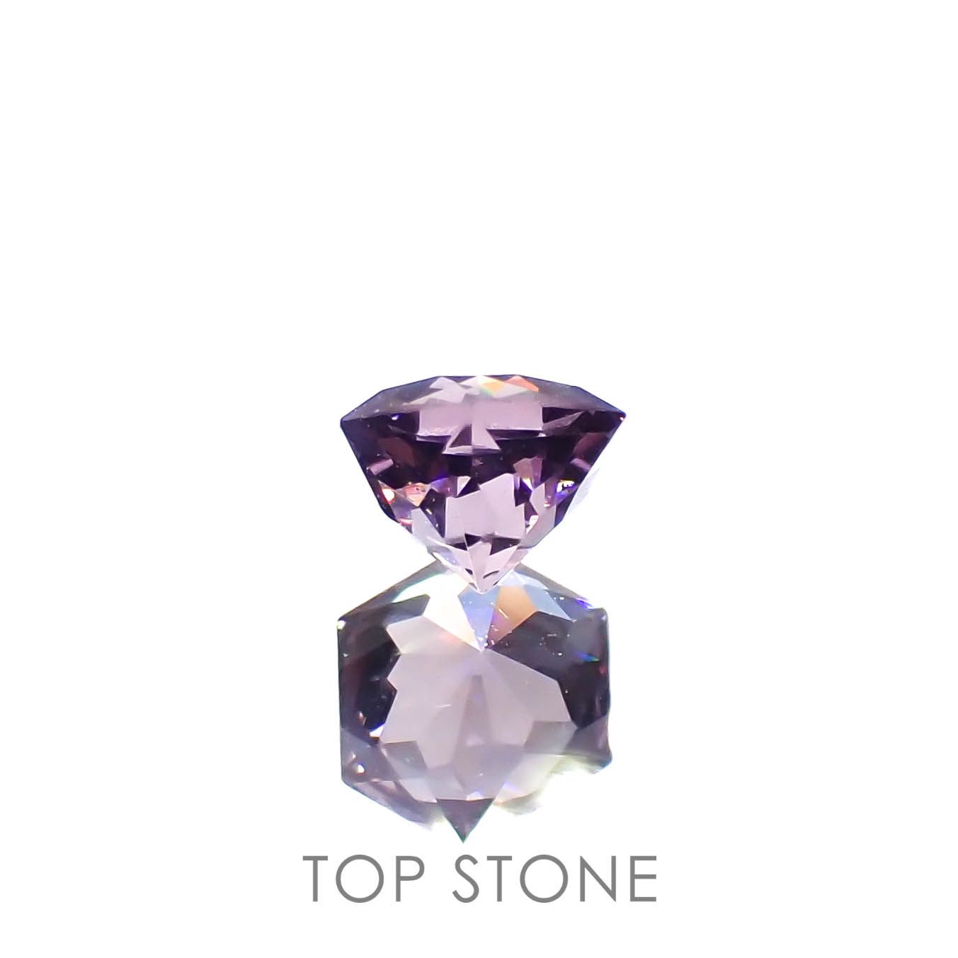 ◇ヘキサゴンカット◇パープルスピネル(宝石名スピネル)ビルマ/マダガスカル産 0.37ct 識別済[230220646]4.2x3.9mm前後