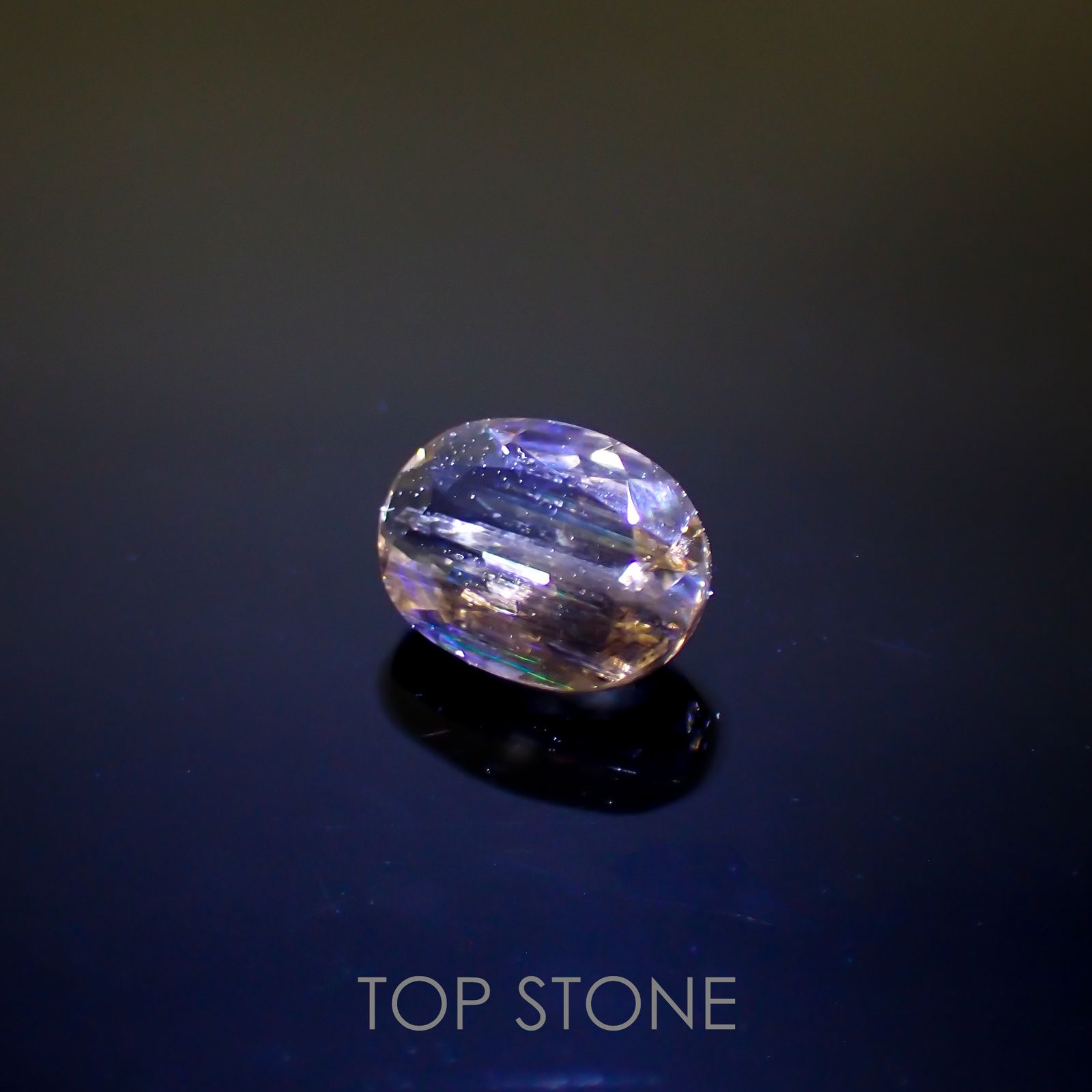 レインボースキャポライト ブラジル産 1.11ct[220616185]7.8x5.8mm前後