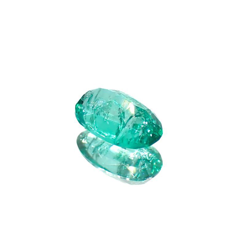 パライバトルマリン(宝石名トルマリン/別名パライバ・トルマリン)ブラジル・キントス鉱山産 0.396ct ソ付(宝貴協)・GIA鑑付[221018749]5.8x3.6mm前後