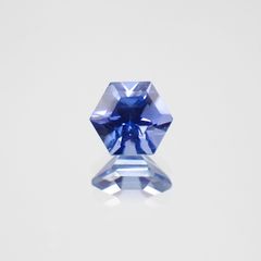 ◇ヘキサゴンカット◇サファイアSA(宝石名サファイア) マダガスカル産 0.25ct 識別済[210611054]3.3×3.3mm前後