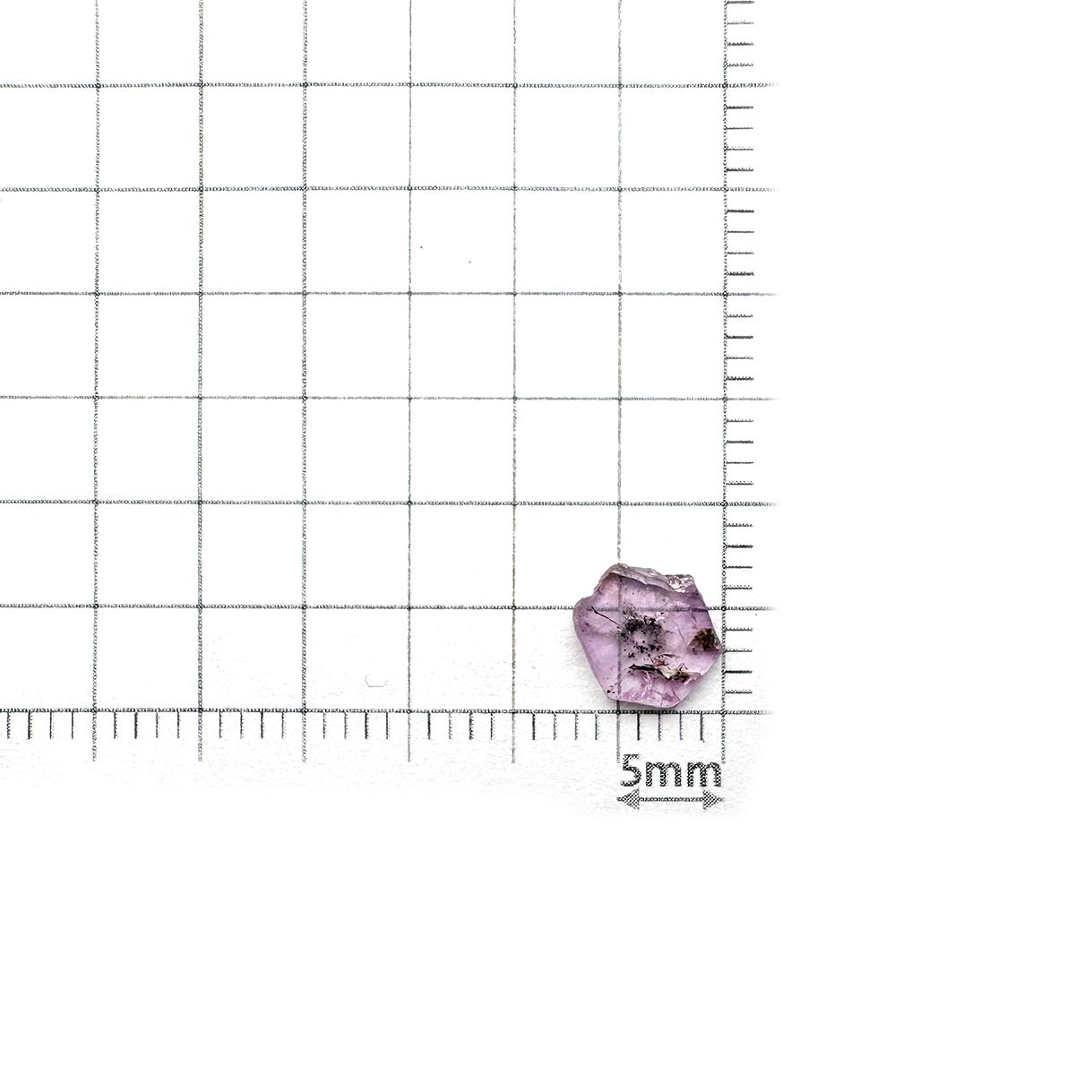 トラピッチェピンクサファイア 原石スライス パキスタン・カシミール地方産 0.73ct[240627856]7.3x6.3mm前後