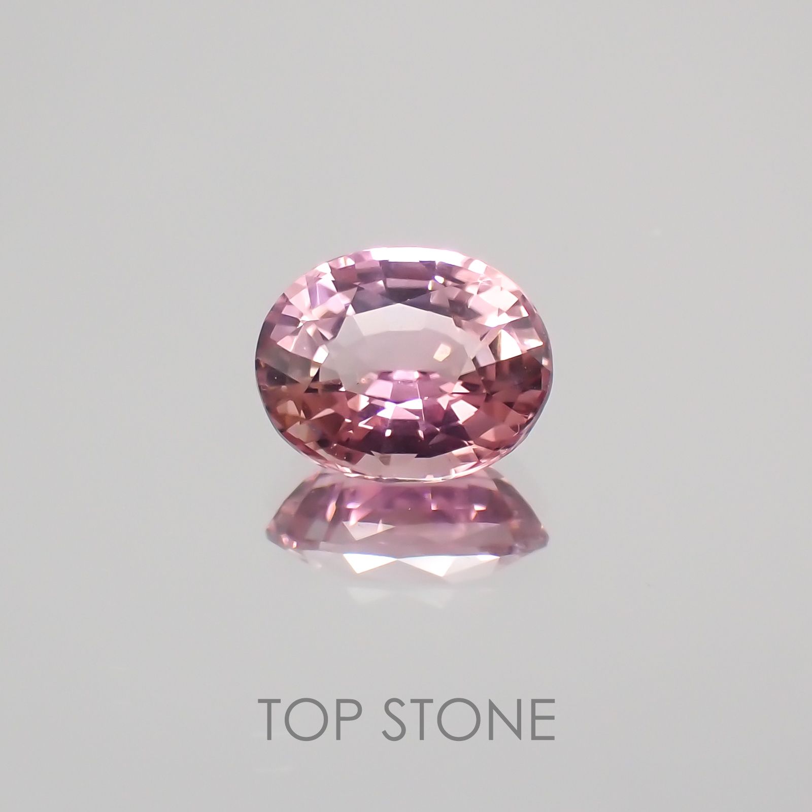 ピンクトルマリン パパラチャカラー(宝石名ピンク・トルマリン) ルワンダ産 1.11ct 識別済[21039969]7.3×5.9mm前後