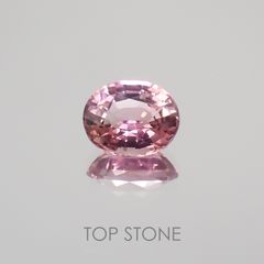 ピンクトルマリン パパラチャカラー(宝石名ピンク・トルマリン) ルワンダ産 1.11ct 識別済[21039969]7.3×5.9mm前後