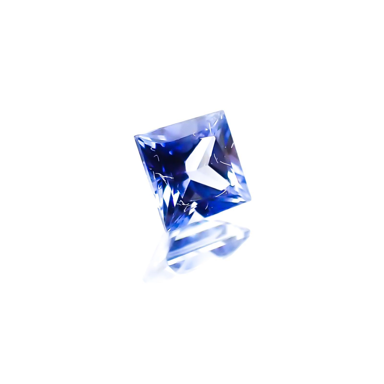 ◇プリンセスカット◇サファイア(宝石名サファイア) スリランカ産 0.21ct 識別済[21017903]3.1×3.1mm前後