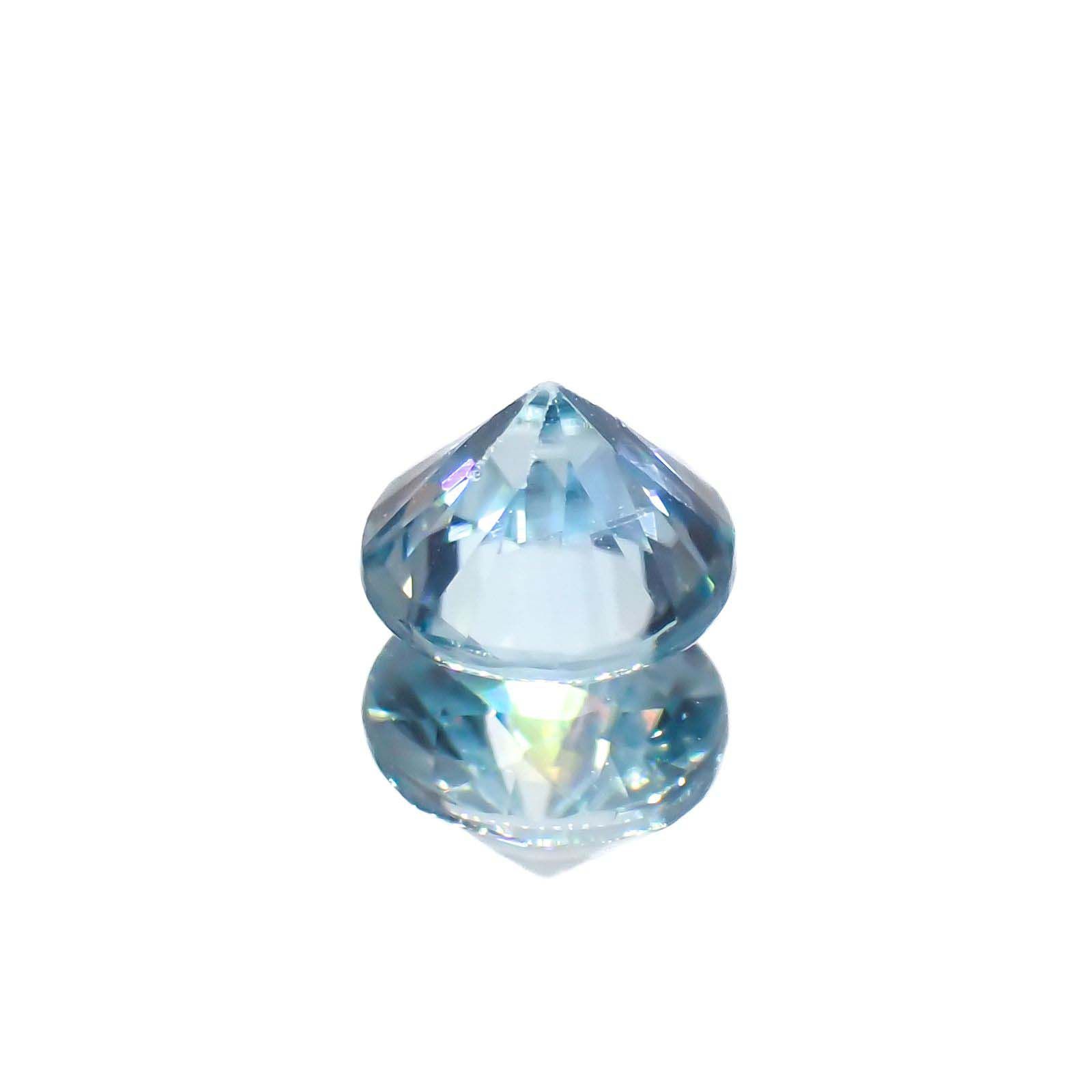 アイスブルージルコン カンボジア産 0.73ct[221018651]4.9x4.8mm前後